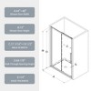 72-Inch Tall Sliding Shower Door, 44-48 Inches Wide, with 1/4-Inch Tempered Glass - 4 of 4