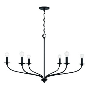 Capital Lighting Dolan 6 - Light Chandelier in  Matte Black - 1 of 4