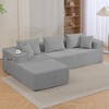 Bosmiller Modular Sectional Sofa with L-Shape Chaise, Corduroy Boneless Couches for Living Room, No Assembly - 2 of 4