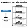 SEVOBAL Utility Storage Shelves 1000 lbs Storage Shelving 4-Tier Utility Shelving Unit Steel Organizer Wire Rack for Home, Brown, 23.6"*13.7"*53.4" - 4 of 4