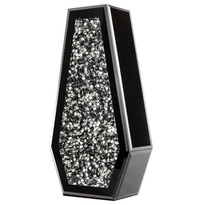 HomeRoots 14" Black Glass Decorative Bottles