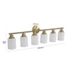 Maliang Modern Vanity Mirror Light, Frosted White Glass with Gold Iron Frame (Bulb Not Included) - 2 of 4
