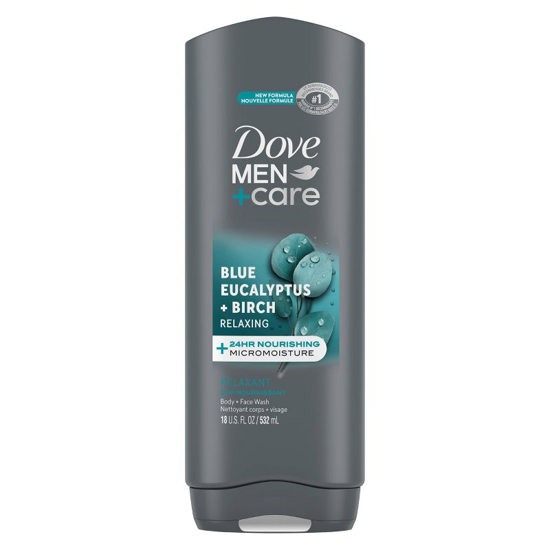 Dove Men+Care Blue Eucalyptus &#38; Birch Relax &#38; Uplift Body Wash Soap - 18 fl oz, 3 of 15