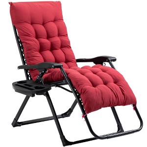 Padded Zero Gravity Chair, Folding Recliner Chair with Cup Holder Cushion - 1 of 4