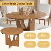 5-Piece Extendable Round Dining Table Set With 16''Removable Leaf, Table Set With 4 Upholstered Chairs, Dining Sets Round-Cuddlewood - 3 of 4