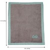 Bacati - Love Aztec Grey/Mint Grey Hello Embroidered Blanket - 2 of 4