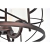Elegant Lighting Wren Collection Pendant D15.8 H17.3 Lt:3 Dark Copper Brown and frosted white Finish - 4 of 4