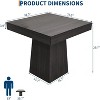 TackView Square Dining Table for 4-6, 31.5''Kitchen Table with Pedestal Base, Dinner Table for Small Space - 3 of 4
