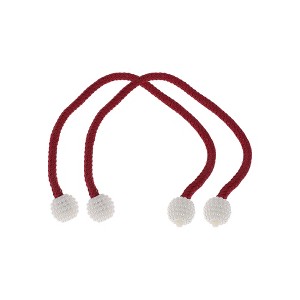 Unique Bargains Buckle Faux Pearl Curtain Tie Polyester ABS 2 Pcs - 1 of 4