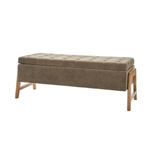Nana Storage Bench With Solid Wood Legs | ARTFUL LIVING DESIGN-BROWN - 1 of 4