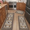 DOMETOUR Farmhouse Kitchen Rugs Set of 3 Washable Throw Rugs with Rubber Backing Non Slip Floor Mats Carpet for Kitchen, Laundry Room - 2 of 4