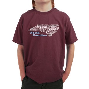 LA Pop Art Boy's Word Art T-shirt - North Carolina - 1 of 4
