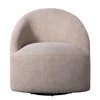 Upholstered 360 Degree Swivel Chair Beige - 2 of 4
