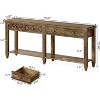 Tribesigns 70.87-Inch Extra Long Console Table, 4-Drawer Farmhouse Sofa Table for Entryway - 3 of 4