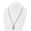 Black Bow Jewelry Stainless Steel Star of David Dog Tag Necklace - 24 Inch - 2 of 4