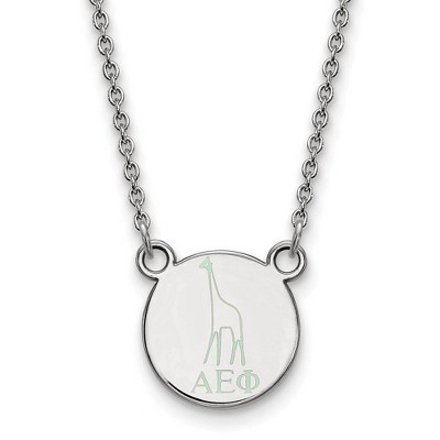 Black Bow Jewelry Sterling Silver Alpha Epsilon Phi Greek Life Necklace 18 Inch