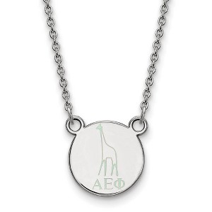 Black Bow Jewelry Sterling Silver Alpha Epsilon Phi Greek Life Necklace 18 Inch - 1 of 4