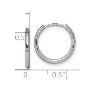 Chisel Stainless Steel Polished 1.6mm Hinged Hoop Earrings - 1 of 4