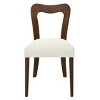 Modern Wood Dining Chairs Set of 2,Armless Upholstered Dining Chairs with Rubberwood Frame and Open Back for Dining Room or Kitchen-Koiai - 3 of 4