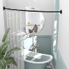 Curved Shower Curtain Rod 43" to 72" Adjustable, Aluminum Rustproof Expandable Round Shower Curtain Rod - 2 of 4