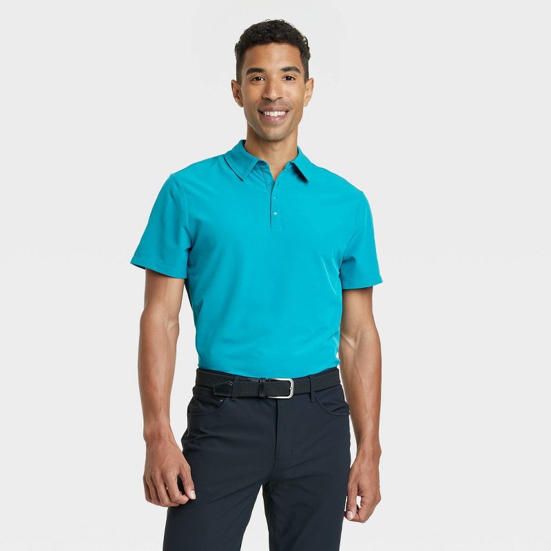 Men&#39;s Stretch Woven Polo Shirt - All In Motion&#8482;, 1 of 5