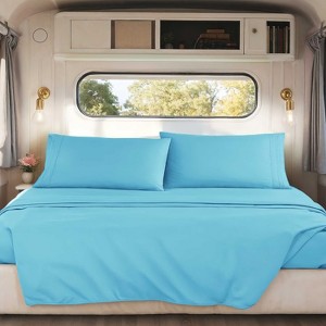Nestl RV Queen Sheets, Super Soft 4PC Microfiber Sheet Set for Camper, Short Queen Sheets - 1 of 4