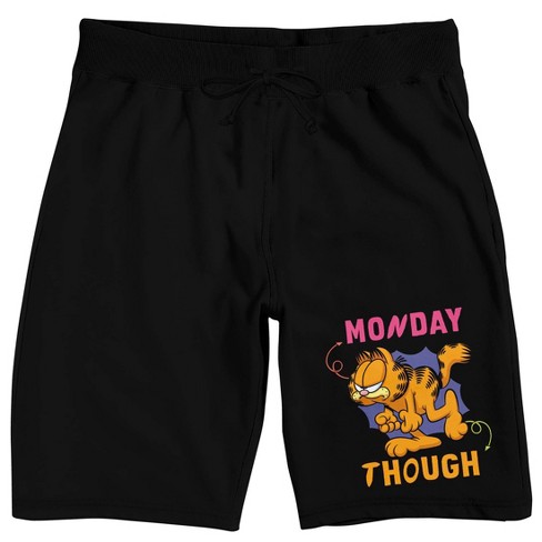 Garfield monday Though Men's Black Graphic Sleep Shorts-small : Target