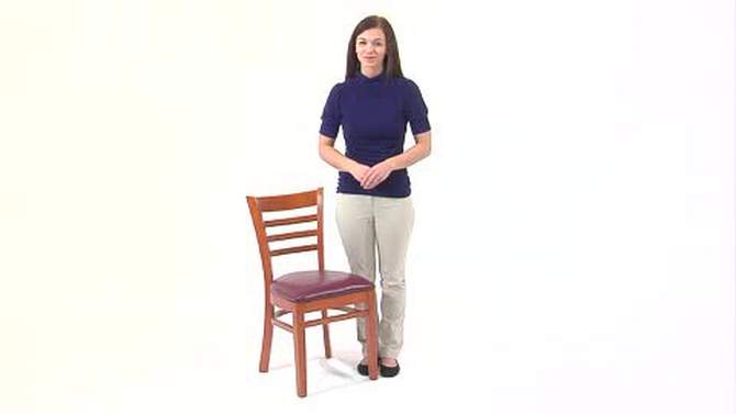 Flash Furniture Ladder Back Wooden Restaurant Chair, 2 of 12, play video