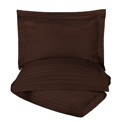 400 Thread Count Cotton Stripe 3 Piece Duvet Cover Set with Pillow Shams by Blue Nile Mills