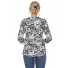 Women's Pleated Casual Floral Blouse - White Mark - 3 of 4