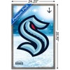 Trends International NHL Seattle Kraken - Logo 20 Framed Wall Poster Prints - 3 of 4