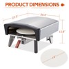 EROMMY 14-inch Outdoor Gas Pizza Oven With Motorized Rotating Stone – Portable Propane Pizza Oven For Outdoor Kitchens - 3 of 4