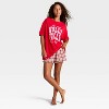 Women's Graphic Oversized T-Shirt Sleep Dress - Wild Fable™ - 3 of 3