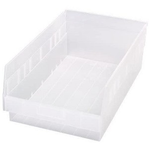 Quantum Storage Systems Economy Shelf Bin, Nesting, 17-7/8"W X 11-1/8"D X 6"H, (7) Divider Slots, Rear Hanglock - 1 of 1