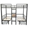XIYUYEU Full Size Bunk Bed with Table Set and Ladder,Twin Loft Bed with Guardrails and Converts to Full Over Full Bunk for Bedroom - 4 of 4