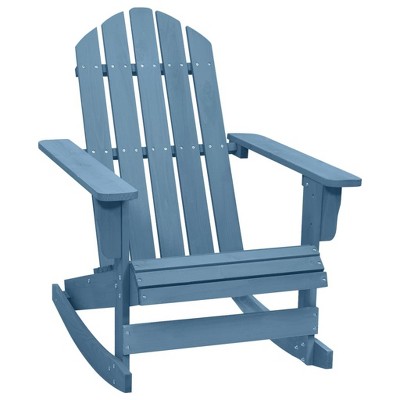vidaXL Patio Adirondack Rocking Chair, Solid Fir Wood, Blue