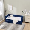GDFStudio Milton Modern Wood and Velvet Twin Size Daybed - 2 of 4