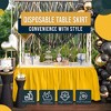 Crown Display 6 pack Disposable Plastic Tableskirts - 29" x 14 Ft ruffled Table Skirt with Adhesive Strip - 6 Count - 3 of 4