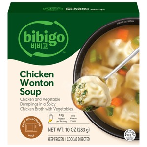 Bibigo Frozen Chicken Wonton Soup - 10oz - 1 of 4