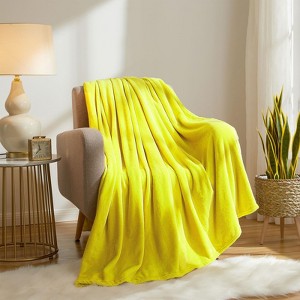 Inhand Fleece Throw Blanket for Couch Sofa or Bed, 50" x 60" Soft Fuzzy Plush Blanket, Luxury Flannel Blanket, Super Cozy and Comfy for All Seasons - 1 of 4