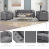 Modern Velvet Upholstered Accent Sofa Chair with Thick Removable Cushion-ModernLuxe - 4 of 4