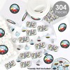 Big Dot of Happiness Cars, Trains, and Airplanes - Mini Candy Wrappers & Stickers - Transportation Birthday Party Candy Favor Sticker Kit - 304 Pieces - 2 of 4