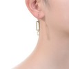 Chic 14K Yellow Gold Drop Earrings with a Pop of Color from Vibrant Cubic Zirconia for a Stylish and Elegant Statement - 2 of 2