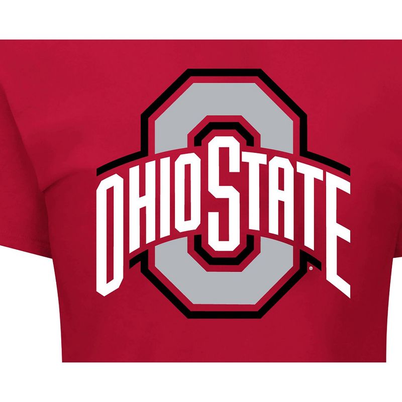 NCAA Ohio State Buckeyes Men&#39;s Big &#38; Tall Short Sleeve Logo T-Shirt, 3 of 4