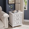 Vlsrka Farmhouse Nightstand with Hidden Compartment, 3 Drawers, LED Light, Motion Sensor & Charging Station - 2 of 4