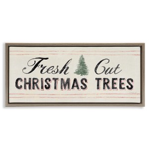 Stupell Industries Fresh Cut Christmas Trees Vintage Floating Frame Canvas Art - 1 of 4