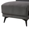 Royal Hampton Modular Armless Lounge Chair, Adjustable Headrest, Dark Gray Fabric - 4 of 4