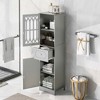 MAYEERTY Tall Bathroom Cabinet Freestanding Storage Drawer Doors MDF Acrylic Door Adjustable Shelf - 2 of 4