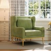 Christopher Knight Home Galina Modern Velvet Armchair with Pillow - 2 of 4
