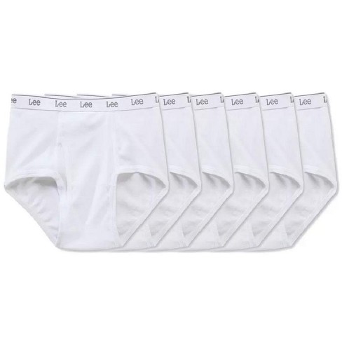 Lee Men's 100% Cotton Classic Tighty Whitey Briefs Elastic Band, 6-pack -  White : Target